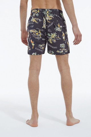 Short de bain Noir et orange