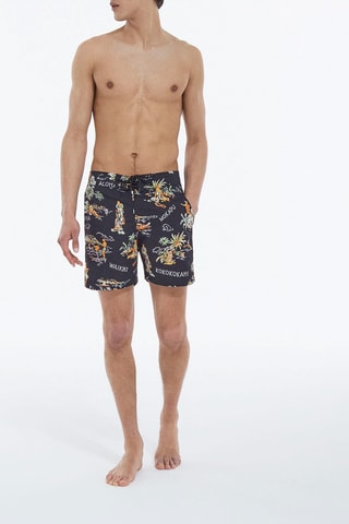 Short de bain Noir et orange