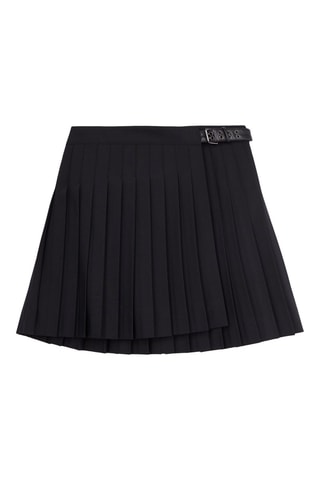 Jupe portefeuille en laine - Noir