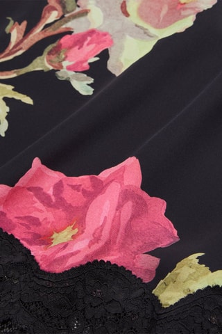 Jupe longue en soie - Noir