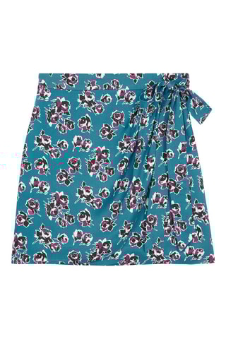 Jupe portefeuille - Bleu