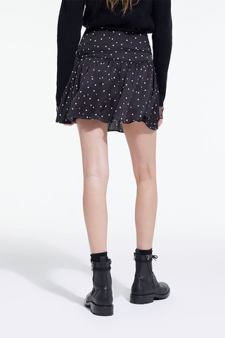 Jupe patineuse taille haute - Noir