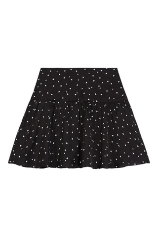 Jupe patineuse taille haute - Noir