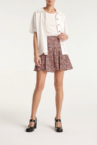 Jupe patineuse taille haute - Noir