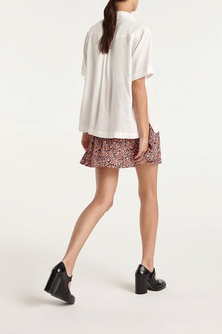 Jupe patineuse taille haute - Noir