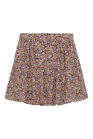 Jupe patineuse taille haute - Noir