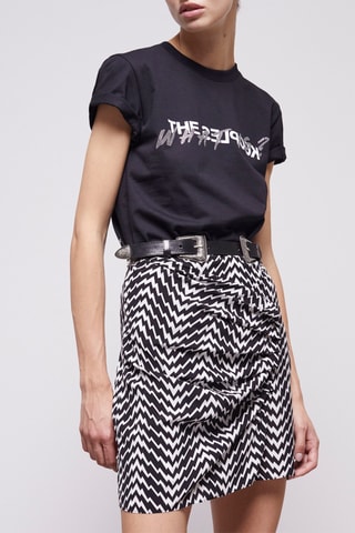 Jupe droite taille haute - Noir