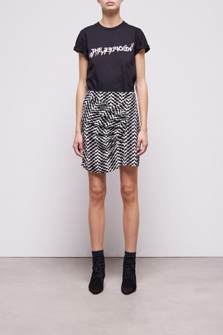 Jupe droite taille haute - Noir