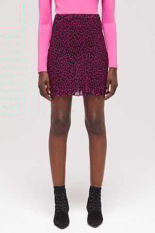 Jupe droite taille haute - Fuchsia