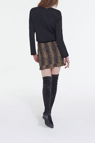 Jupe droite - Noir et marron