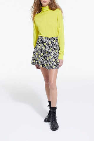 Minijupe en velours - Noir