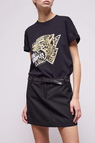 Minijupe en laine - Noir