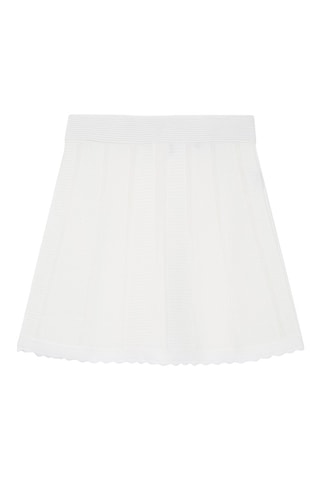 Jupe trapèze taille haute - Blanc