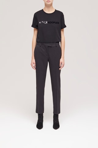 Pantalon de costume en laine - Noir et gris