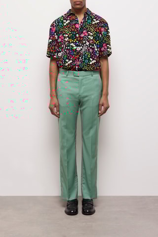 Pantalon de costume en laine - Vert