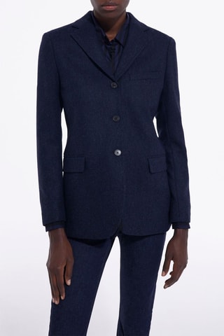 Blazer en laine - Bleu marine
