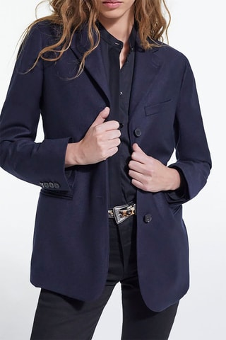 Blazer en laine - Bleu marine