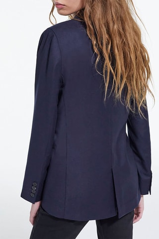 Blazer en laine - Bleu marine