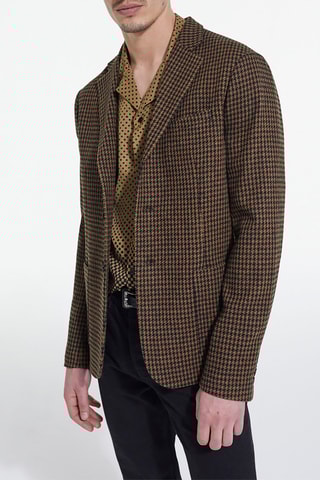 Blazer en laine Marron et noir