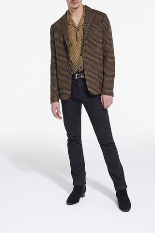 Blazer en laine Marron et noir