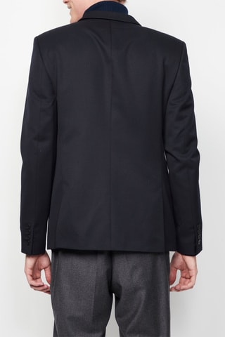 Blazer en laine Noir et bleu marine