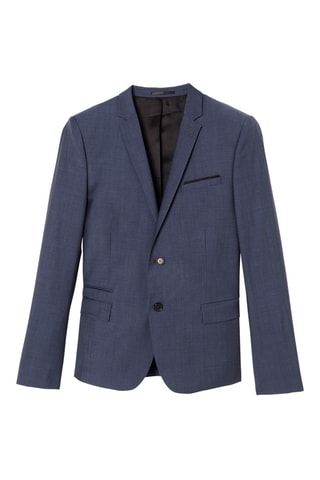 Veste de costume en laine - Bleu