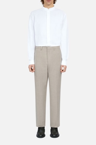 Pantalon droit en lin - Beige