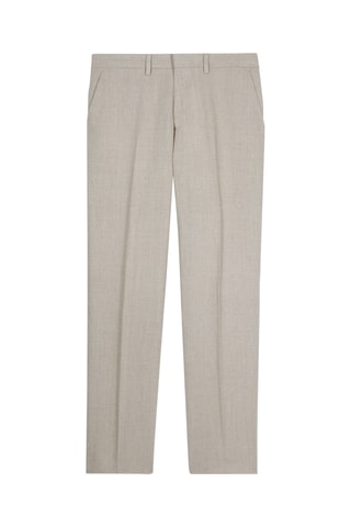 Pantalon droit en lin - Beige