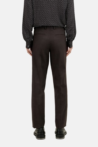 Pantalon de costume en laine - Marron foncé