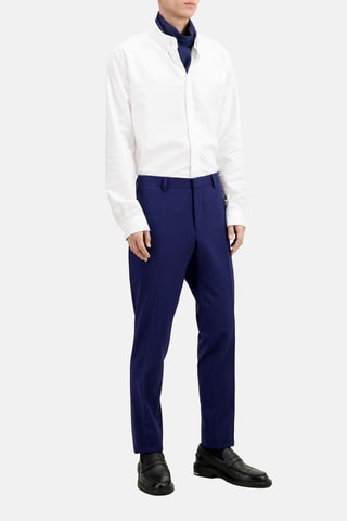 Pantalon de costume en laine - Bleu