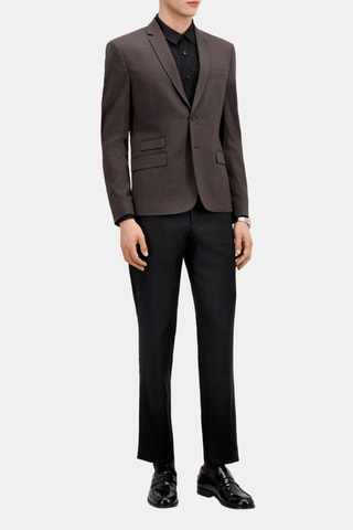 Veste de costume en laine - Marron foncé