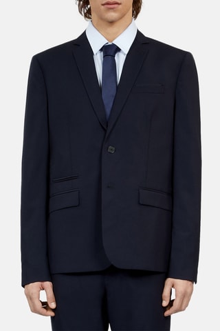 Veste de costume en laine - Bleu marine