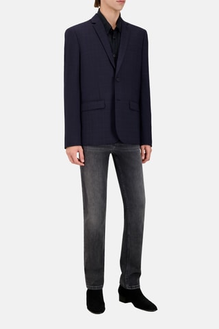 Veste de costume en laine - Bleu