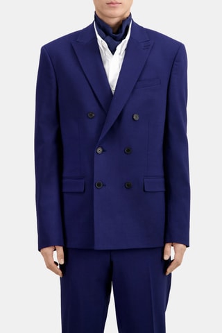 Veste de costume en laine - Bleu