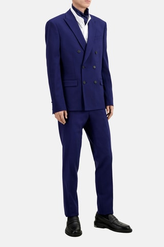 Veste de costume en laine - Bleu