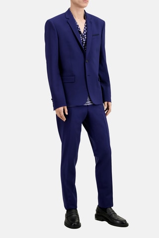 Veste de costume en laine - Bleu