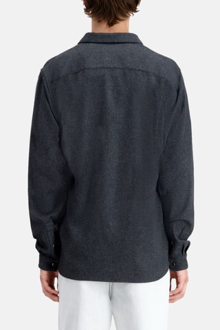 Chemise en laine - Gris foncé chiné