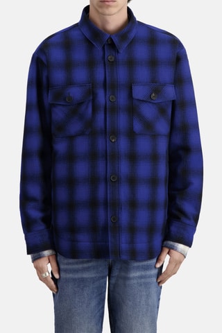 Surchemise en laine - Bleu