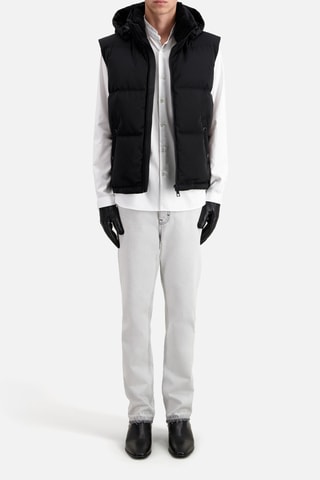 Doudoune sans manches à capuche - Noir