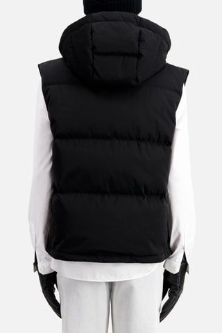 Doudoune sans manches à capuche - Noir