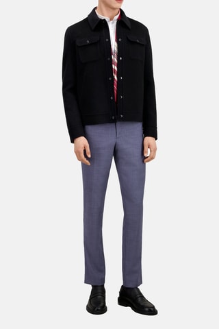 Blouson réversible en laine - Noir