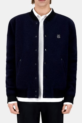 Blouson en laine - Bleu marine