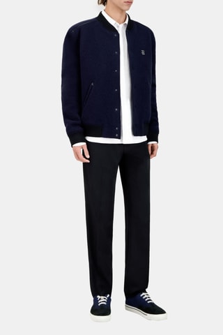 Blouson en laine - Bleu marine