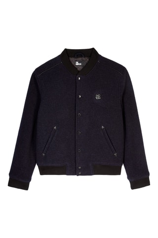 Blouson en laine - Bleu marine
