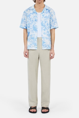 Chemise en lin - Bleu