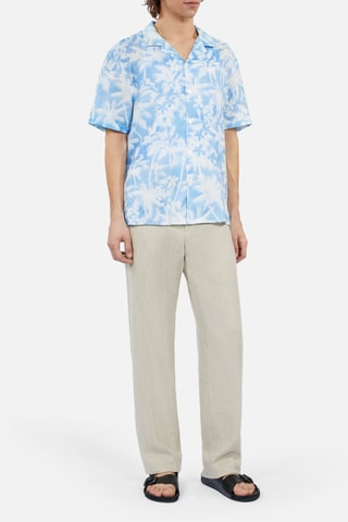 Chemise en lin - Bleu