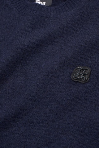 Pull en laine et alpaga - Bleu marine