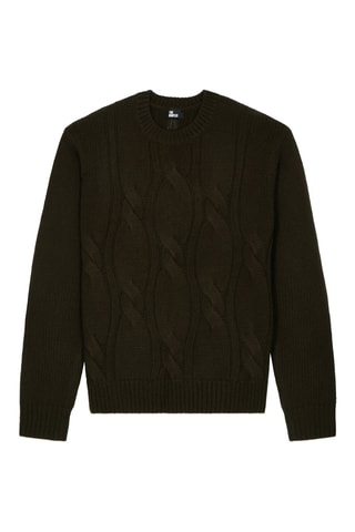 Pull en laine et cachemire - Vert foncé