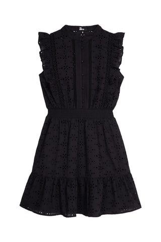 Robe patineuse en broderie anglaise - Noir