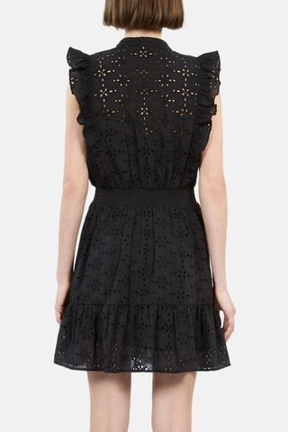 Robe patineuse en broderie anglaise - Noir